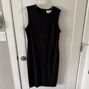 Classic Black Sleeveless Midi Dress